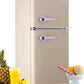 2 Door Mini Fridge,3.5 CU FT Removable Glass Shelves Small Drink Food Storage Cooler for Office, Dorm, Apartment(FLS-80)