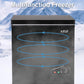 KRIB BLING 5.0 Cu.Ft Chest Freezer with 7 Gears Temperature Control(-16°F to -48°F), with a Removable Basket, for House, Kitchen, Garage, Basement, Shop