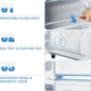 2 Door Mini Fridge,3.5 CU FT Removable Glass Shelves Small Drink Food Storage Cooler for Office, Dorm, Apartment(FLS-80)