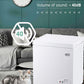 KRIB BLING 3.5 Cu.Ft Chest Freezer 7 Gears Temperature Control(-18°F to -46°F), with a Removable Basket, for House, Kitchen, Garage, Basement, Shop