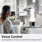 900 CFM Wall Mount Range Hood with Voice/Gesture/Touch Control,4 Speed Exhaust Fan& Adjustable Lights, Memory Mode, Ducted/Ductless Convertible