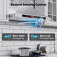 900 CFM Wall Mount Range Hood with Voice/Gesture/Touch Control,4 Speed Exhaust Fan, Ducted/Ductless Convertible, Memory Mode