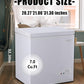 KRIB BLING 7.0 Cu.Ft Chest Freezer 7 Gears Temperature Control(-4°F to 6.8°F), with Two Removable Basket, for House, Kitchen, Garage, Basement, Shop