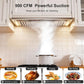 900 CFM Insert Range Hood Smart Voice/Gesture/Touch Control,4 Speed Exhaust Fan, Charcoal Filter, Ducted/Ductless Convertible