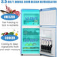 2 Door Mini Fridge,3.5 CU FT Removable Glass Shelves Small Drink Food Storage Cooler for Office, Dorm, Apartment(FLS-80)